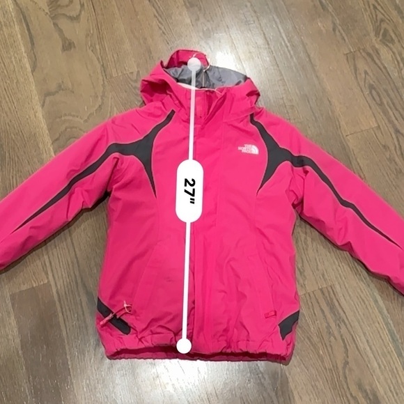 The North Face Hot Pink Girl Ski Jacket Medium snowboarding skiing C - Picture 7 of 8